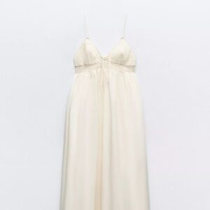 Elegant Cream Lace Summer Dress